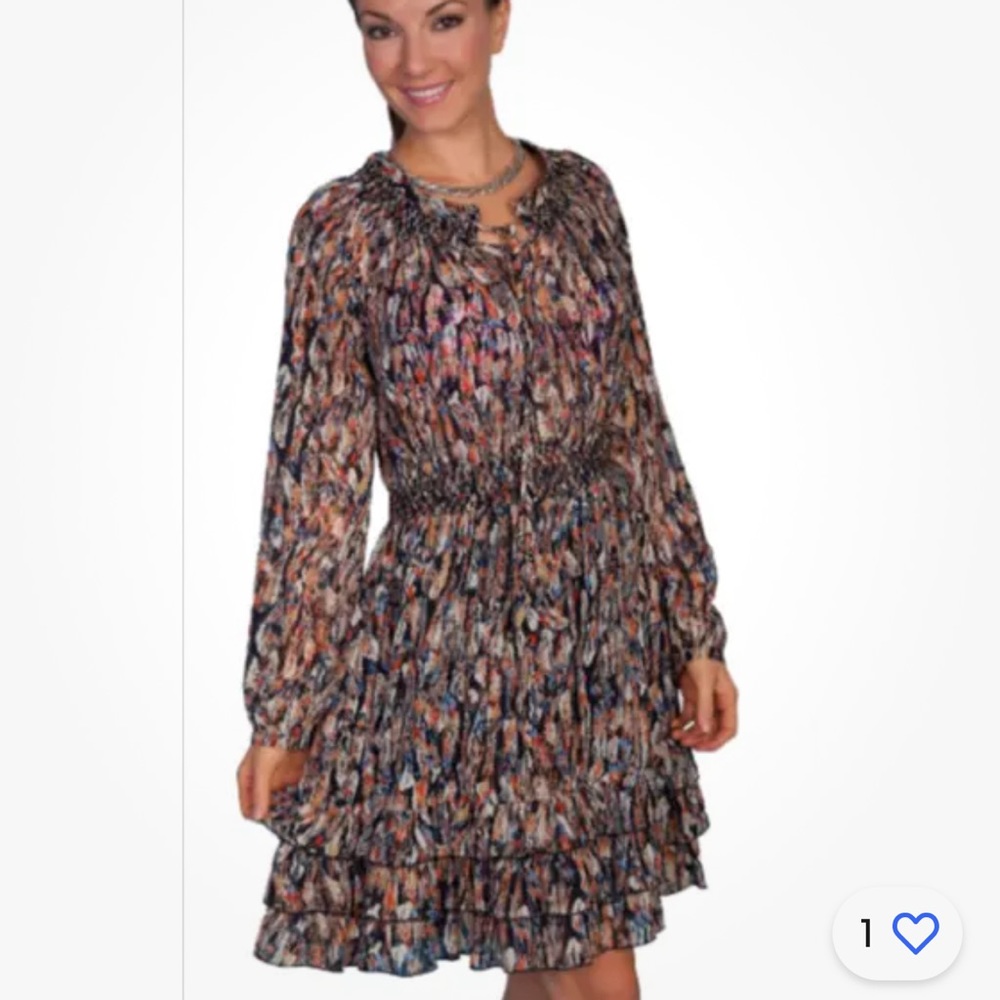 Scully Western Wear Feather Dress Size Large